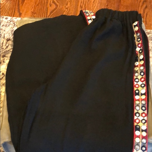 NWT Amy Lou Wide Leg Side Ribbon Detail Pant - Picture 5 of 6